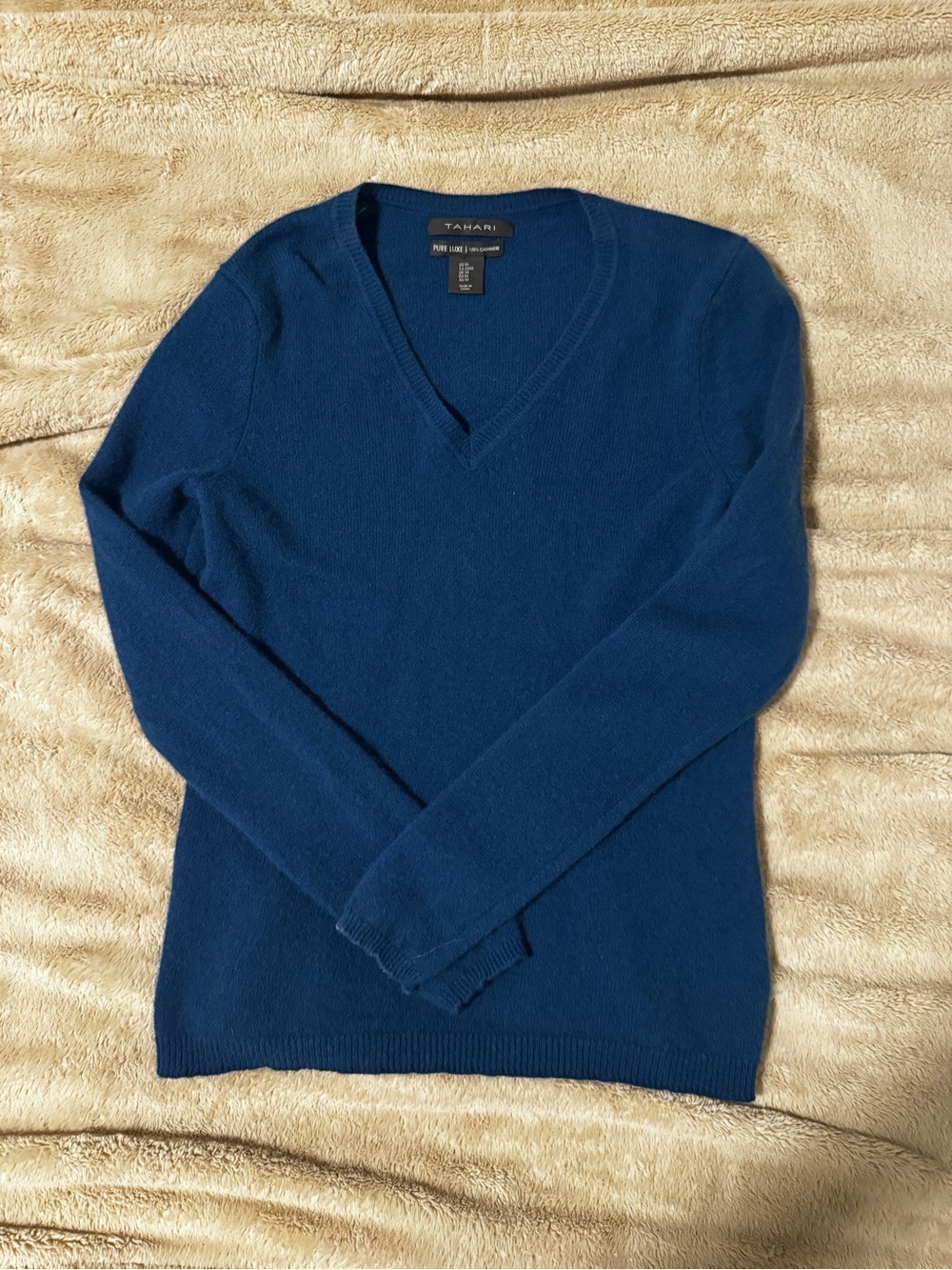 NWOT- Tahari V-Neck Sweater in Royal Blue